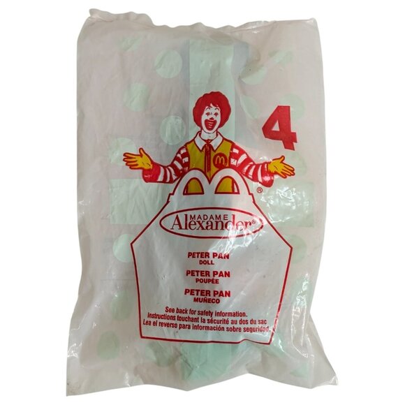 2002 Madame Alexander Dolls McDonalds Happy Meals Toys Peter Pan & Bride Sealed - Picture 3 of 5